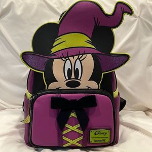 Loungefly X Disney Minnie Mouse Witch Mini Backpack Glow in the Dark LE 1000! 🔥